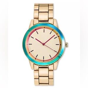 NIB Women's Gold-Tone Bracelet Watch